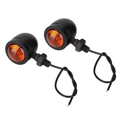 Image of EBTOOLS For Kellermann Motorcycle Turn Signal Lights Indicator Indicators Lamp 2Pcs Retro Metal