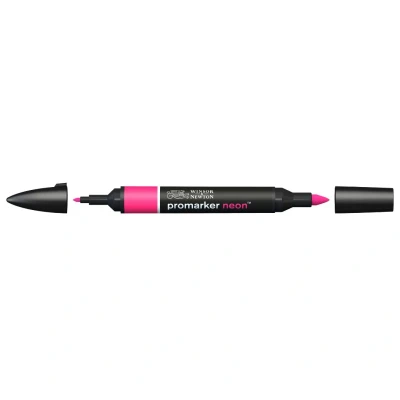 Image of Winsor &amp; Newton, Promarker Neon, 2 Tip: Fine and Wide, Electric Pink