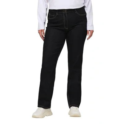 Image of Ulla Popken Women&#039;s Jeans Regular Fit Stretch, K Trouser, Blue (Dark Denim 93), 18P