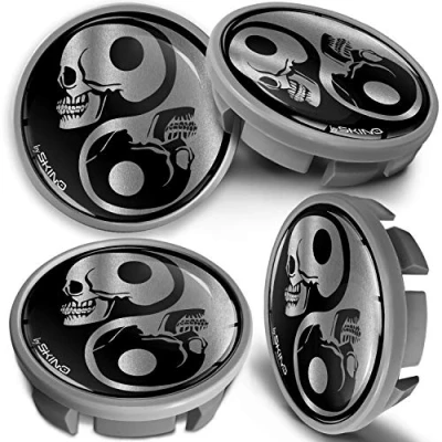 Image of SkinoEu 4 x 65mm Wheel Centre Alloy Hub Center Caps Compatible with VW 3B7 601 171 / 6U7 Silver Hubcaps CVS 5