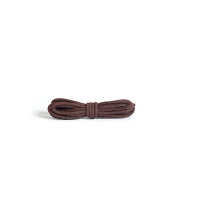 Image of Kaps Round Thin Laces, quality 2mm wide 100% cotton shoe laces for casual and fashion footwear, made in Europe, 1 pair (75 cm 29 inch 4 to 5 eyelet pairs / 76 brown)