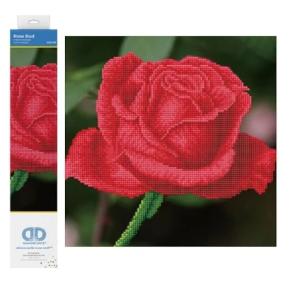 Image of DIAMOND DOTZ Painting, Intermediate Kit DD5, Rose Bud, 30.5 x 30.5cm