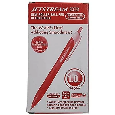 Image of Uni Ball Jetstream Rollerball Pen 1 mm Red