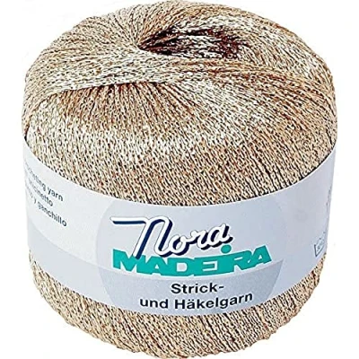 Image of Madeira M9813 321 Polyester Crochet Knitting Yarn Gold/Yellow 100m