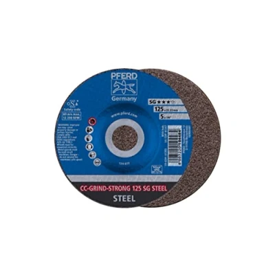 Image of PFERD 64181125 CC GRIND STRONG 125 SG STEEL Grinding Disc Diameter mm Bore 22.23 10S