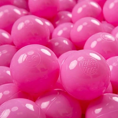 Image of KiddyMoon 50 ∅ 7Cm/2.75In Soft Plastic Play Balls For Children Colourful Certified Made In EU, Pink