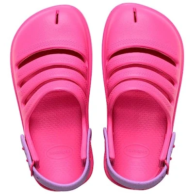 Image of Havaianas Kids Clog, Pink Flux/Prisma Purple, 12/13C