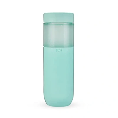 Image of Host Freeze Double Walled Insulated Water Bottle Freezer Tumbler with Active Cooling Gel Stainless Steel Lid and Silicone Grip, Set of 1 20 oz (590ml) Plastic Bottle, Mint
