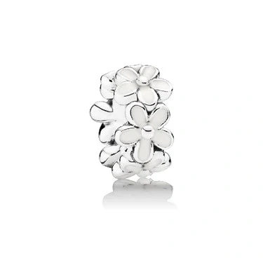 Image of Pandora White Daisy Flower Spacer Charm 791495EN12