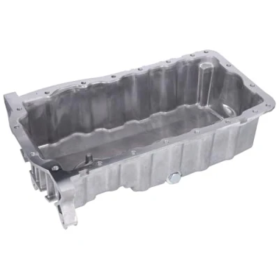Image of 038103603AG, 38103603AG oil Sump FEBI BILSTEIN 177587 with an drain plug bore for level sensor, seal ring Cast Aluminium
