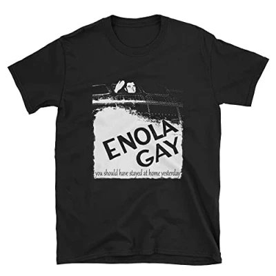Image of ZUAXUG Enola Gay OMD Limited Edition Design Tribute t Shirt Black