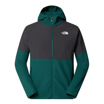 Image of The North Face Glacier Heavyweight FULL ZIP Fleece jacket, Men&#039;s, Size: Small, Deep nori/asphalt grey/black