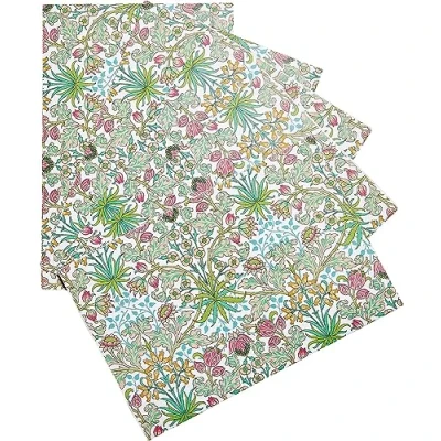 Image of William Morris At Home Bergamot &amp; Vetiver Scented Drawer Liners Suitable For Kitchens Bedrooms Cruelty Free Vegan Friendly 5 Sheets, Spring Green, Red, Blue
