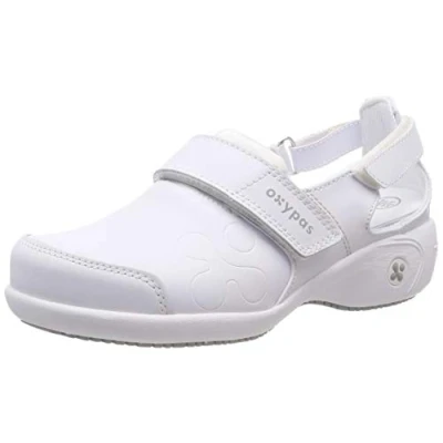 Image of Oxypas Move Up Salma Slip resistant, Antistatic Nursing Shoes, White, 4 UK (37 EU)