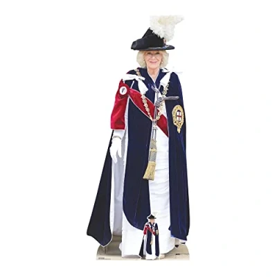 Image of Star Cutouts SC4386 Queen Camilla Cardboard Cut out With Mini Royal Cutout