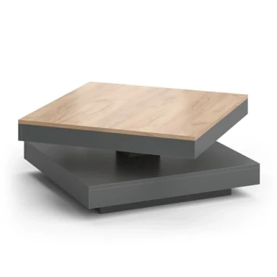 Image of Vicco Coffee table Elias, Anthracite/Gold power oak, 70 x 34 cm