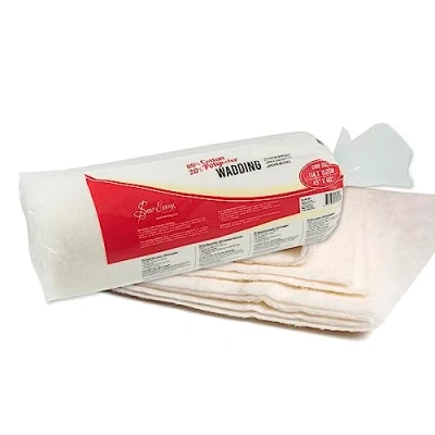 Image of Sew Easy Quilting Batting Wadding 80% Cotton 20% Polyester Washable Crib Size 114.3 x 152.4cm 45 60