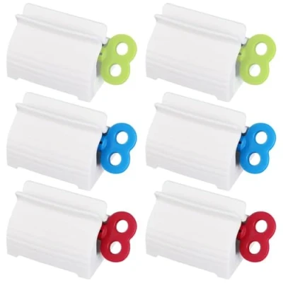 Image of KCJDCDG 6PCS Toothpaste Squeezer,Rolling Tube Squeezer,Toothpaste Squeezer with Handles,Suitable for Both Adults and Children