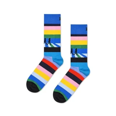 Image of Happy Socks Mens and Ladies The Beatles Abbey Road Crossing 2019 Cotton Pack of 1 Assorted 7.5 11.5