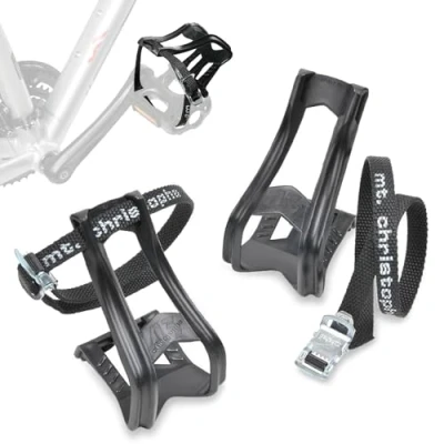Image of Zefal 43 Plus 515 Toe Clips Black, S/M &amp; Christophe 515XL Straps