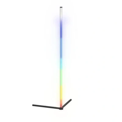 Image of Eglo LED Corner Floor lamp RGBIC, Standing Light with Effects, Gaming Room Setup and Party Decor, Coloured floorlamp Remote Control, Warm White RGB, Black Metal
