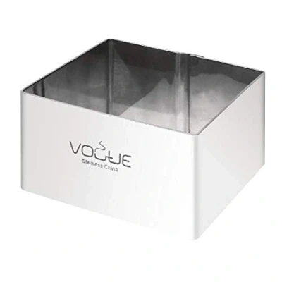 Image of Vogue Square Mousse Rings 4X6X6cm Stainless Steel Cake Cutter Mould Bakerware