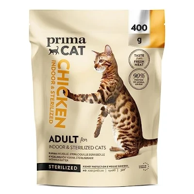 Image of PrimaCat Complete Dry Chicken Flavoured Cat Food, Sterilised Adult 400g