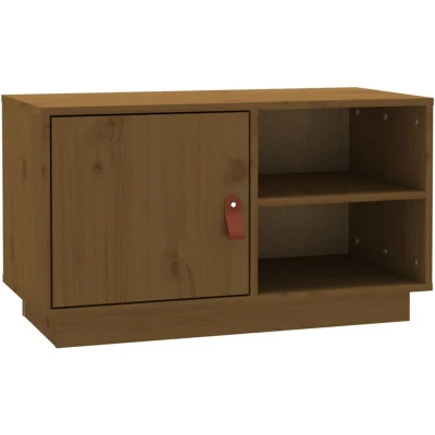 Image of vidaXL TV Cabinet Honey Brown 70x34x40 cm Solid Wood Pine