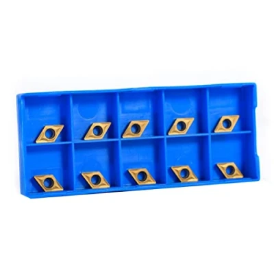 Image of CNC Carbide Insert, 10pcs Diamond Shape Tips Inserts Blade Cutter Lathe Turning Tool With Box DCMT070204 HM YBC251