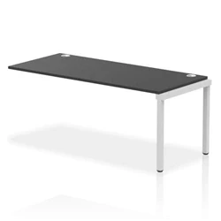 Image of Impulse Bench Single Row Ext Kit 1800 Silver Frame Desk Black