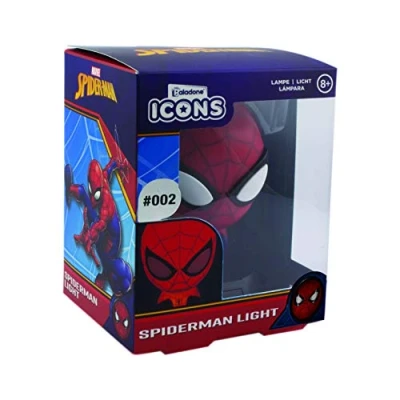Image of Paladone Spiderman Collectable Icon Lights Ideal for Kids Bedrooms, Office &amp; Home Pop Culture Gaming Merchandise, Multicoloured