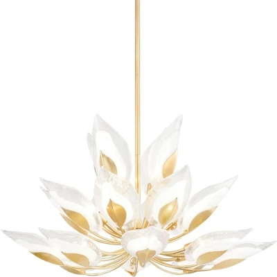 Image of Blossom 20 Light Chandelier Gold Leaf