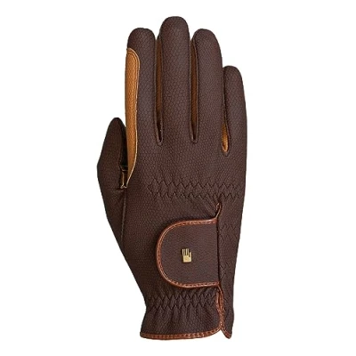Image of Roeckl Sports equestrian gloves MALTA, summer riding glove, mocha 8.5
