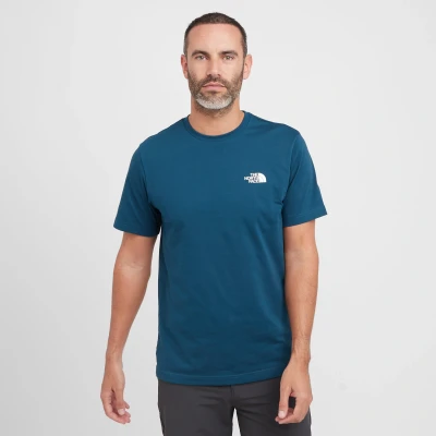 Image of THE NORTH FACE Men&#039;s S/S Simple Dome T Shirt, Midnight Petrol, S
