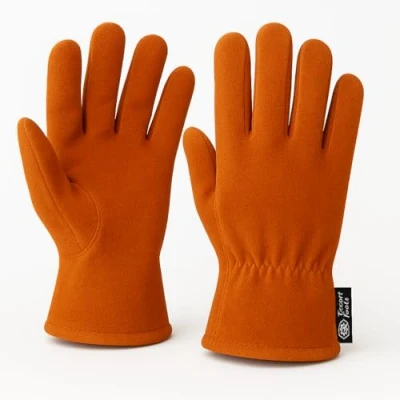 Image of Escort Tools® Heavy Duty Leather Gardening Work Gloves, Thorn Proof, Touch Screen, Utility Safety Working Gloves Breathable, Tear Resistant, High Dexterity Mechanic Unisex (Orange, XL)