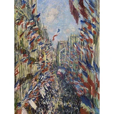 Image of Claude Monet The Rue Montorgueil In Paris Unframed Wall Art Print Poster Home Decor Premium