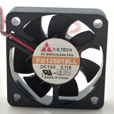 Image of CYRMZAY Compatible For Y.S.TECH FD125015LL 12V 0.11A 5cm 5015 2 Wire Cooling Fan