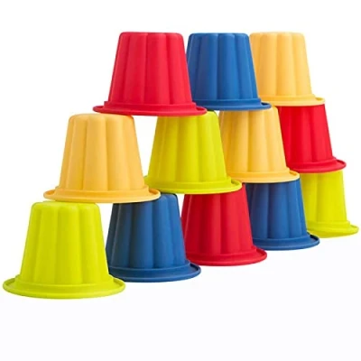 Image of Webake Jelly Moulds Silicone 12 Pcs Pudding Mould Muffin Cases Cupcake Baking Tins for Cake Ice Creams Puddings