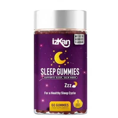Image of Pro Sleep Gummies for Adults with Magnesium, L Theanine, 5 HTP, Valerian Root, Passionflower Extract, Glycine, Chewable Supplement Aid Calm Mood Vegan 60 Berries Flavour (1)
