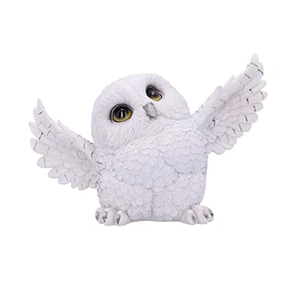 Image of Nemesis Now Snowy Delight Owl Figurine 20.5cm, Resin, White, Charming Figurine, Perfect Addition to Any Collection, Cast in the Finest Expertly Hand Painted