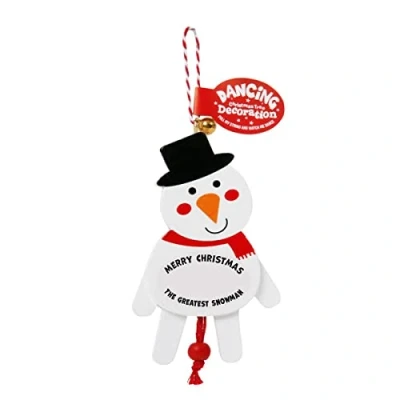 Image of History &amp; Heraldry Personalised Dancing Christmas tree Decorations (Snowman BLANK)