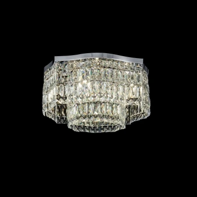 Image of Dune Flush Ceiling Lamp Chrome, 6 Light, E14