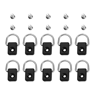 Image of VGEBY Boat Rigging D ring Safety Tie Down Loop Deck Fitting Accessories with M6 Screws for Canoe Kayak Boat, Fishing and Sailing 10 Pieces