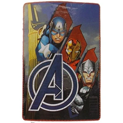 Image of Avengers superhero fleece blanket, red, One Size