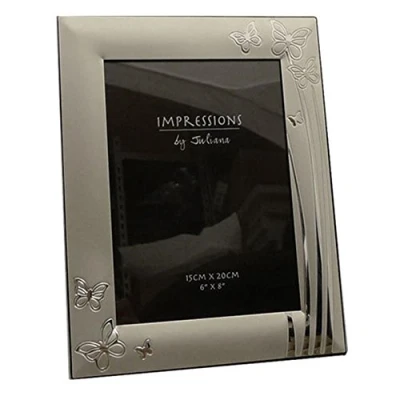 Image of Silver Plated Butterfly Photo Frame