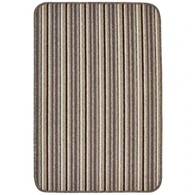 Image of Dandy by William Armes, Ios Stripe Indoor Washable Rug, Silver, 100 x 67