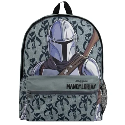 Image of Star Wars Backpack Boys School Bag Mandalorian For Grey One Size