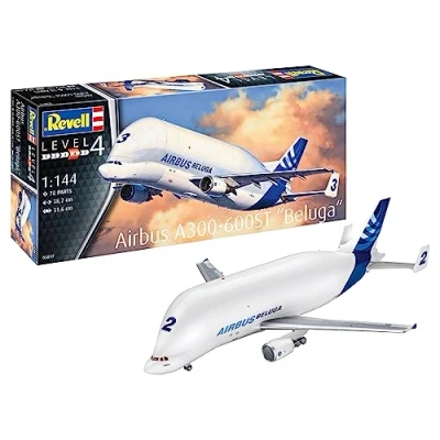Image of Revell 03817 Airbus A300 600ST &quot;Beluga&quot; 1:144 Scale Unbuilt/Unpainted Plastic Model Kit, Molded Color