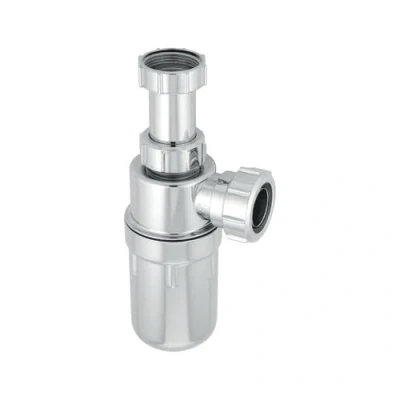 Image of McAlpine C10AR CP Chrome Plated Plastic Resealing Adjustable Inlet Bottle Trap 1.25 inch