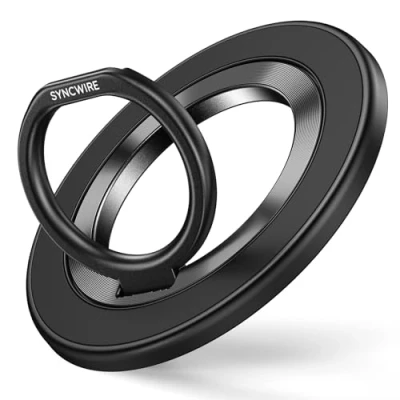 Image of SYNCWIRE Magnetic Phone Ring Holder for MagSafe, Stand Finger Grip Kickstand with Two Sided Compatible iPhone 15 Pro Max 14 13 12,Android,Samsung, MagSafe Accessories
